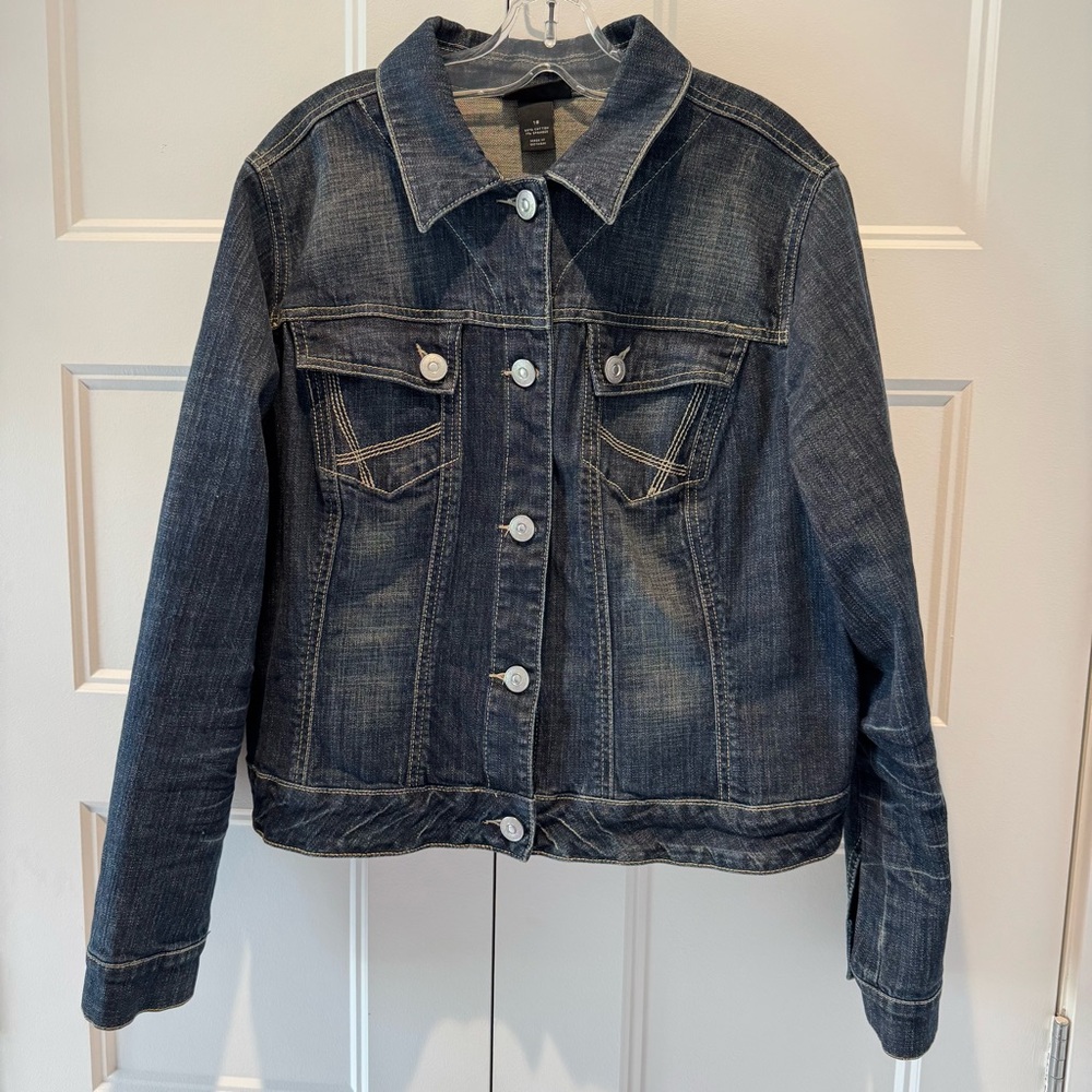 LANE BRYANT Dark Blue Jean Jacket - SIZE 18
